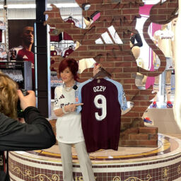 Aston Villa Football Club Shop tiled plinth